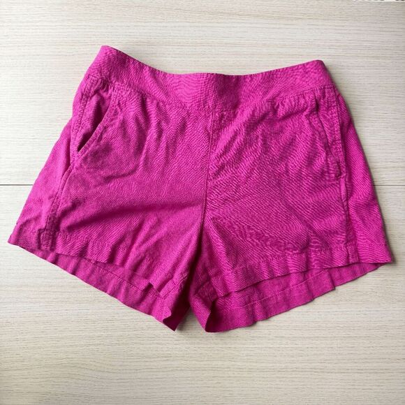 GAP Hot Pink Linen Blend Shorts Relaxed Fit Colorful Pull On Pockets Small - Picture 7 of 9